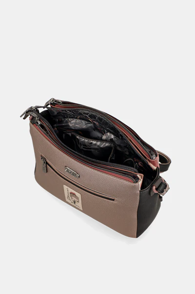 Bandolera estampada 3 compartimentos Parisian - Imagen 7