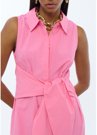 Vestido camisero detalle nudo - Imagen 3