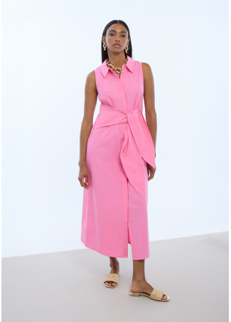 Vestido camisero detalle nudo - Imagen 6