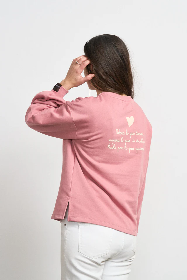 SUDADERA BÁSICA ROSA - Imagen 8