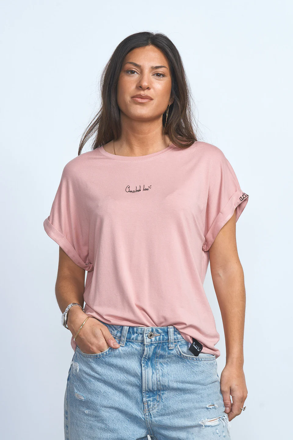 CAMISETA BÁSICA ROSA - Imagen 4