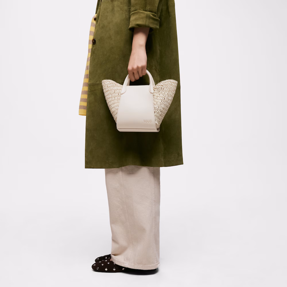 Capazo pequeño beige TOUS Tulip Rafia - Imagen 5