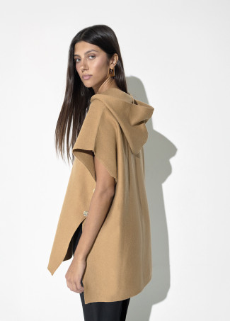 Capa tricot color camel - Imagen 4