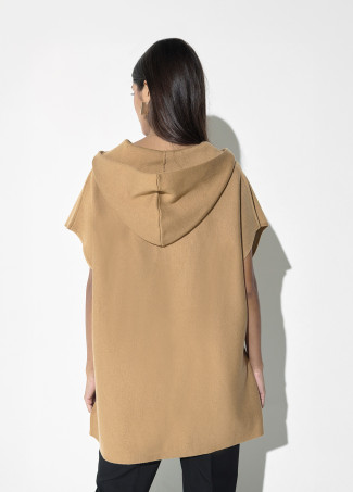 Capa tricot color camel - Imagen 5