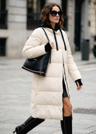 Anorak largo con capucha circular - Imagen 4